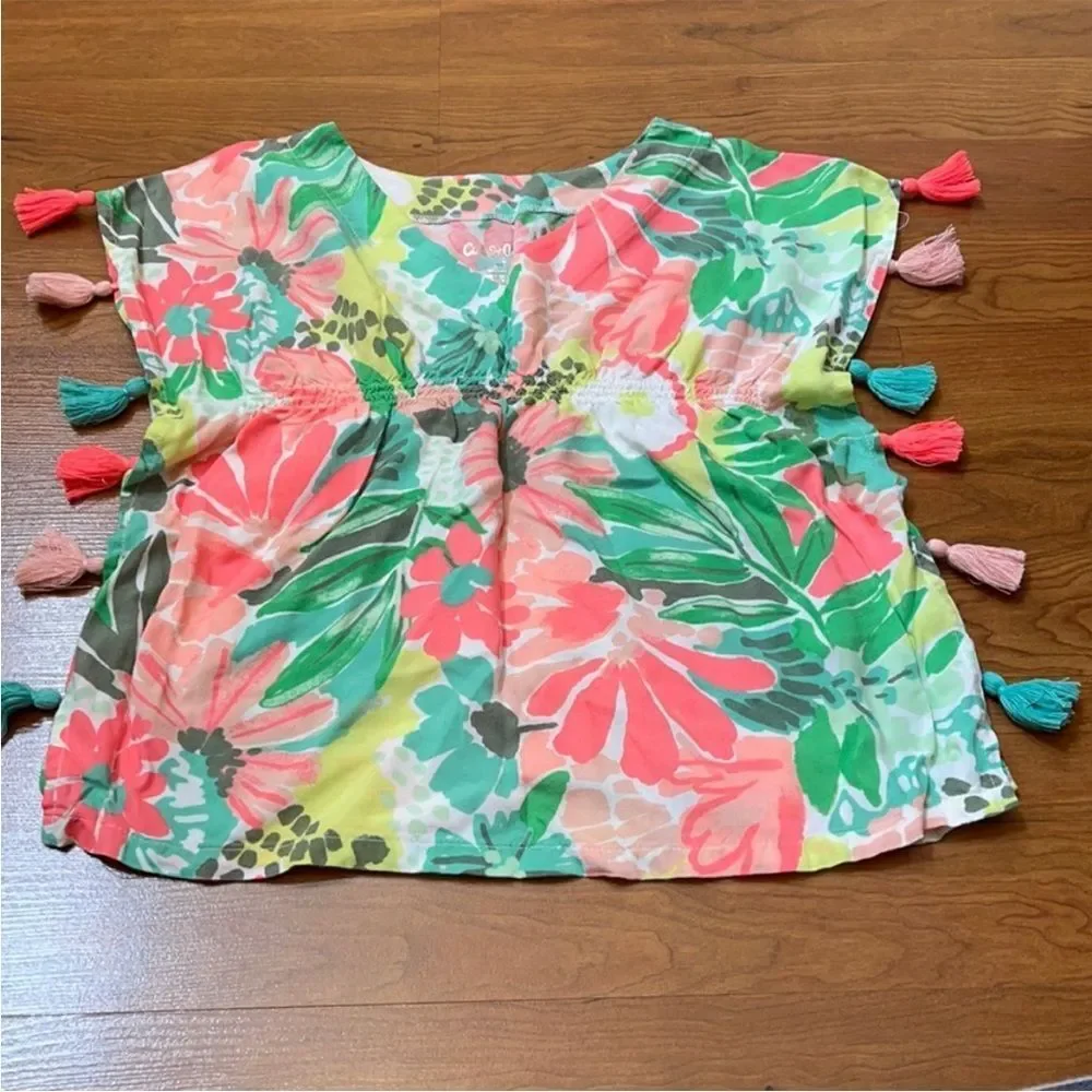 Cat & Jack tassel swimsuit coverup size 6/6X